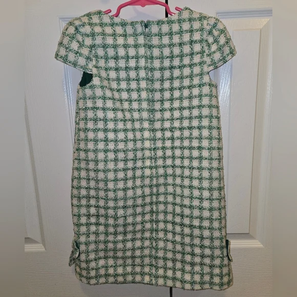 Lilly Pulitzer Green and White Checkered Kids Dress - Picture 2 of 5